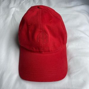 Anine Bing Sport Jeremy Baseball Cap in Red